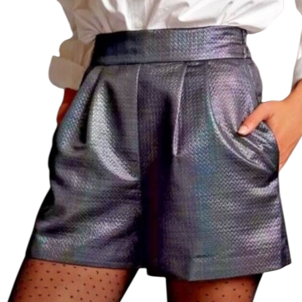 Hutch Iridescent Silver Women's Shorts